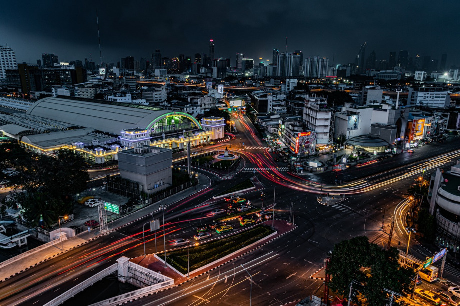 Bangkok skyline at night representing SA Gaming online players across Southeast Asia